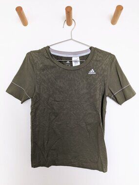 Adidas Running Short-Sleeve Shirt – Olive Green, Women's S